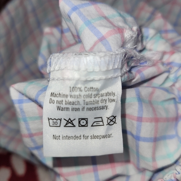 Janie and Jack Palm Park Baby Boy Cotton Button Down Checked Short Sleeved Shirt - Picture 5 of 5